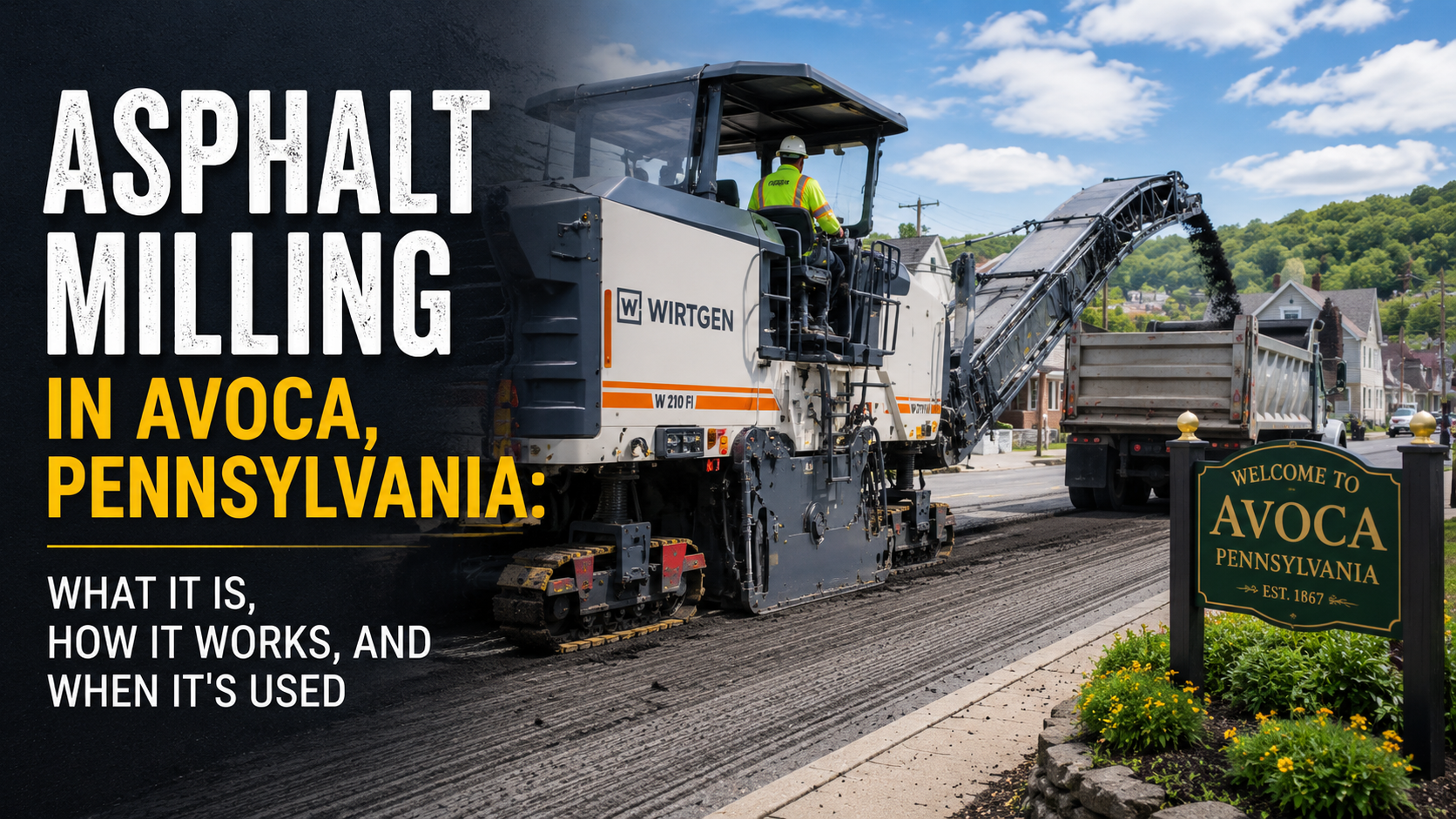 Asphalt Milling in Avoca, Pennsylvania: What It Is, How It Works, and When It's Used